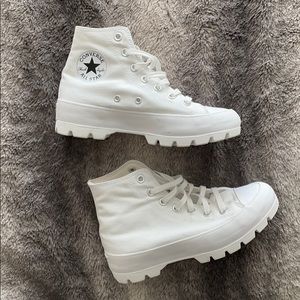 White platform converse